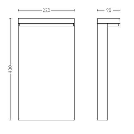 Philips - LED Venkovní lampa 2xLED/4,5W/230V IP44