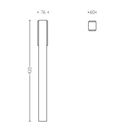 Philips - Venkovní sloupkové světlo 2xLED/4,5W IP44