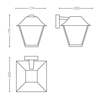 Philips 16495/30/PN - Venkovní nástěnné svítidlo MYGARDEN ALPENGLOW E27/60W/230V