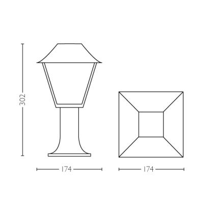 Philips - Venkovní lampa 1xE27/60W/230V IP44