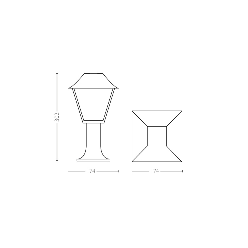 Philips - Venkovní lampa 1xE27/60W/230V IP44