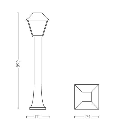Philips 16497/30/PN - Venkovní lampa MYGARDEN ALPENGLOW E27/60W/230V
