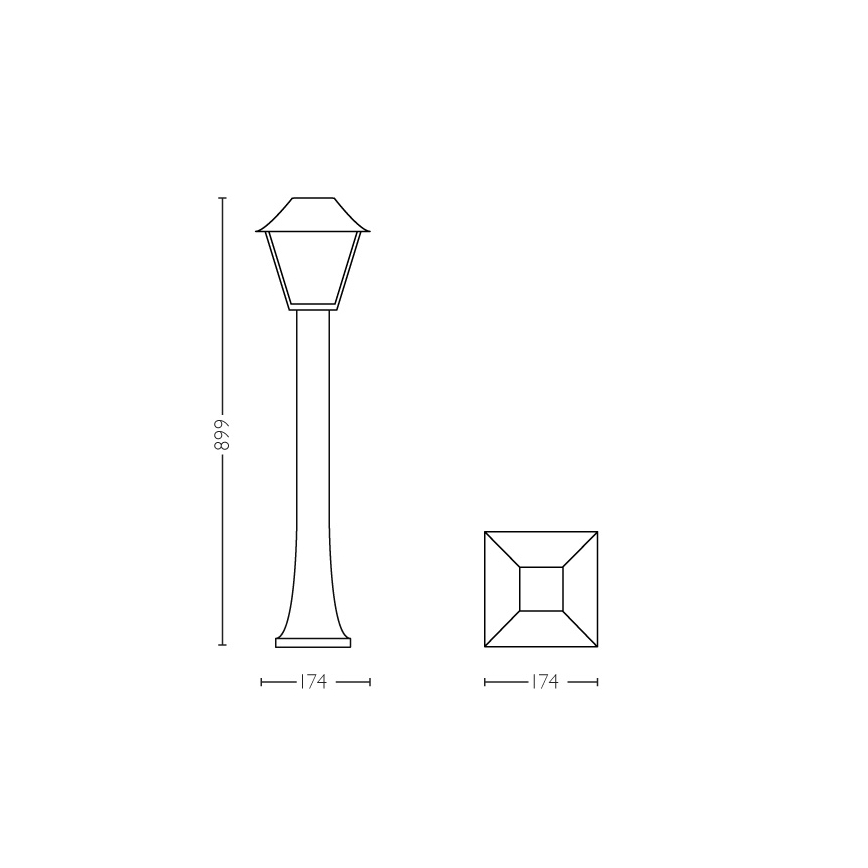 Philips 16497/30/PN - Venkovní lampa MYGARDEN ALPENGLOW E27/60W/230V