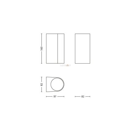 Philips 17102/86/16 - Venkovní nástěnné svítidlo MYGARDEN NIGHTINGALE 2xGU10/35W/230V