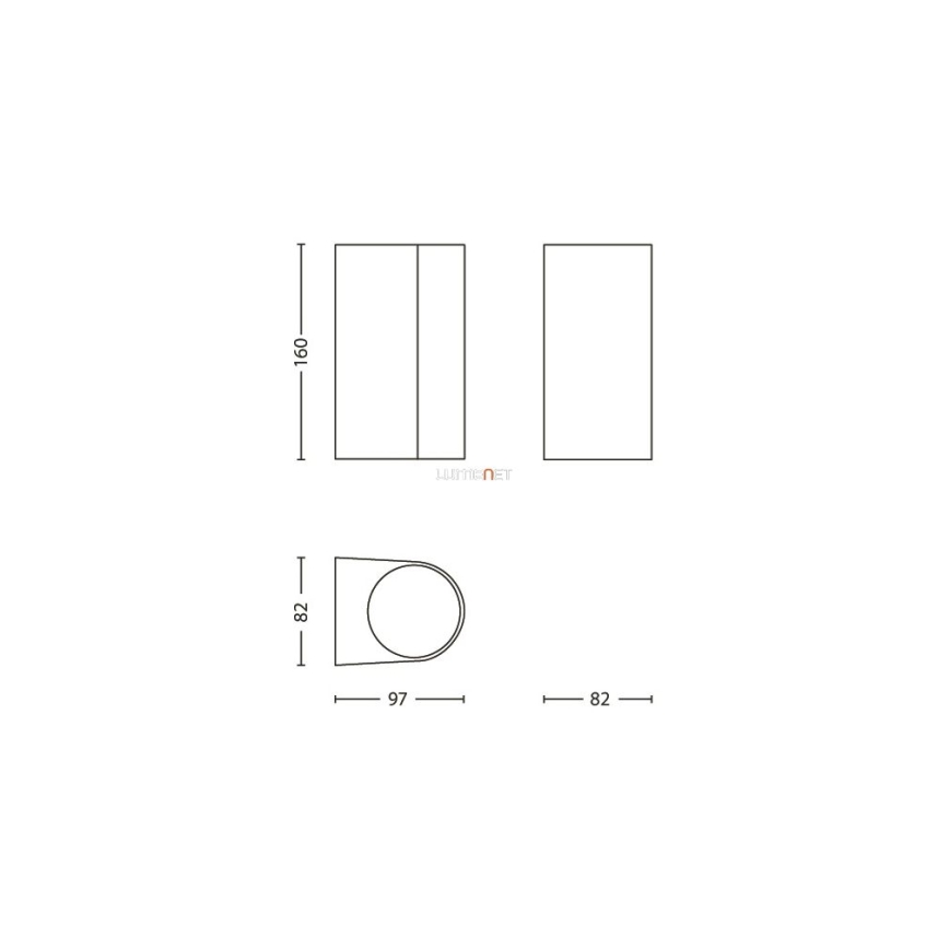 Philips 17102/86/16 - Venkovní nástěnné svítidlo MYGARDEN NIGHTINGALE 2xGU10/35W/230V