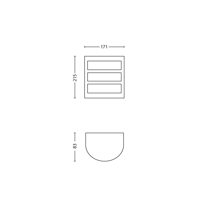 Philips 17323/47/16 - Venkovní nástěnné svítidlo MYGARDEN PYTHON 1xLED/6W/230V