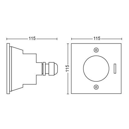 Philips - LED venkovní nájezdové svítidlo LED/3W