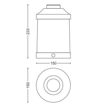 Philips 17360/33/P0 - LED Stmívatelná přenosná zahradní lampa ABELIA LED/3W/5V IP44
