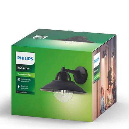 Philips 17381/30/PN - Venkovní nástěnné svítidlo COMORANT 1xE27/42W/230V IP44