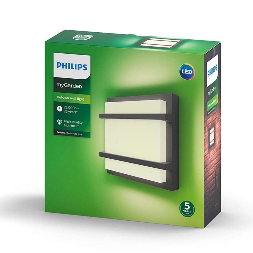 Philips 17394/93/P0 - LED Venkovní nástěnné svítidlo MYGARDEN PETRONIA LED/12W/230V