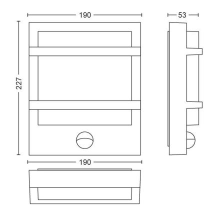 Philips - LED Venkovní nástěnné svítidlo LED/12W IP44