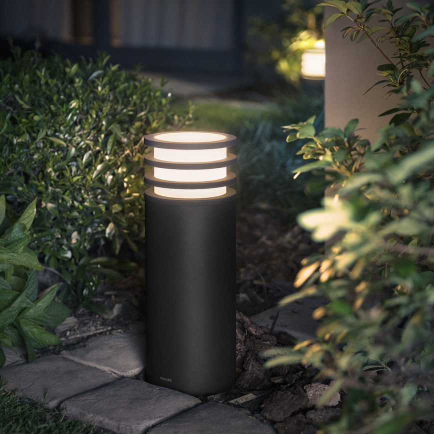 Philips 17402/93/P0 - LED Stmívatelná venkovní lampa HUE LUCCA 1xE27/9,5W/230V