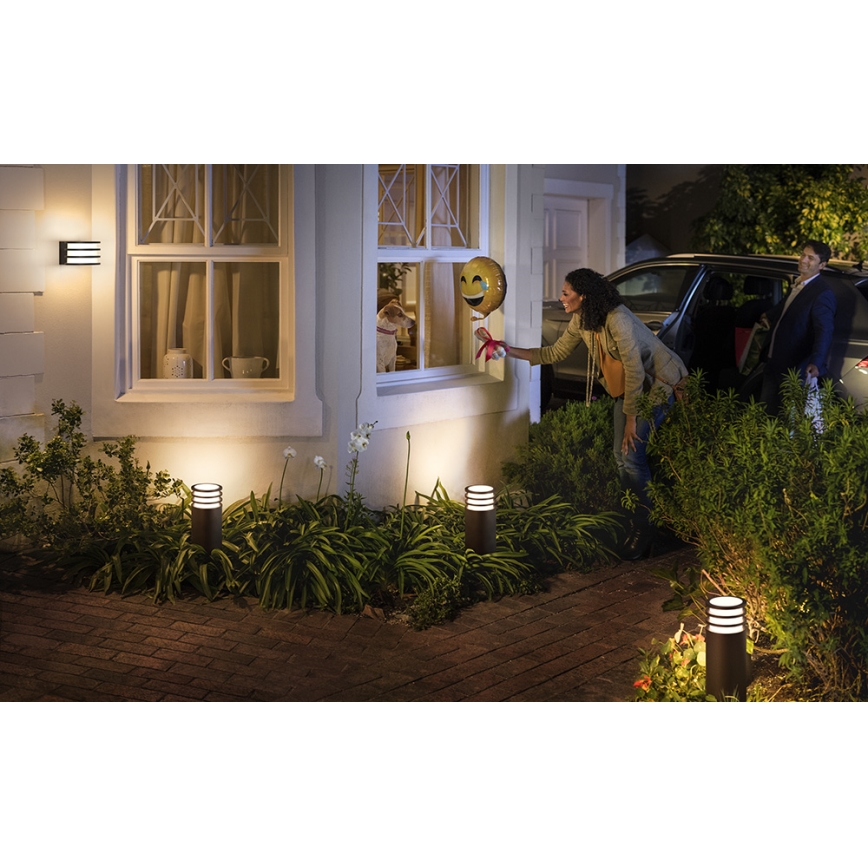 Philips 17402/93/P0 - LED Stmívatelná venkovní lampa HUE LUCCA 1xE27/9,5W/230V