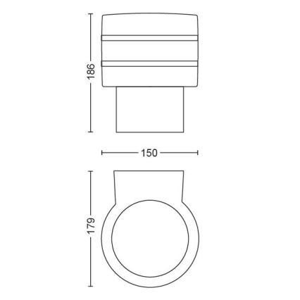 Philips 17404/47/P0 - LED Venkovní nástěnné svítidlo HUE TUAR 1xE27/9,5W/230V IP44