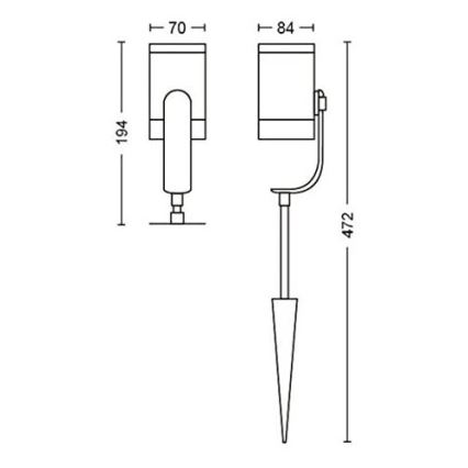 Philips - SADA 3x LED Bodové svítidlo Hue LILY 3xLED/8W/230V IP65