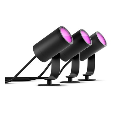 Philips 17414/30/P7 - SADA 3x LED RGB Stmívatelné venkovní bodové svítidlo HUE LILY 3xLED-RGB/8W/230V IP65 Philips 17414/30/P7 - SADA 3x LED RGB Stmívatelné venkovní bodové svítidlo HUE LILY 3xLED-RGB/8W/230V IP65