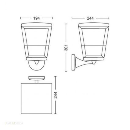 Philips 17439/30/P7 - LED RGB Venkovní nástěnné svítidlo HUE ECONIC LED/15W/230V IP44