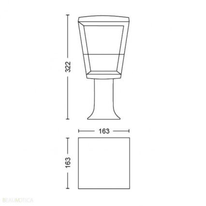 Philips 17441/30/P7 - LED RGB Venkovní lampa HUE ECONIC LED/15W/230V IP44