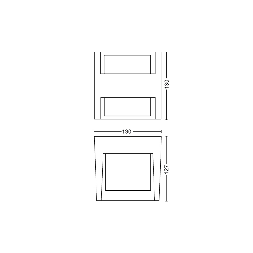 Philips 17444/30/P7 - LED Venkovní nástěnné svítidlo HUE WHITE FUZO LED/15W/230V IP44