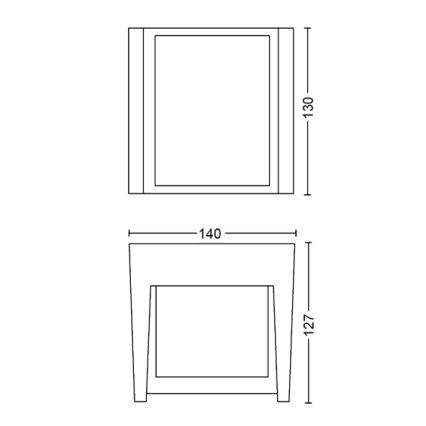 Philips 17445/30/P7 - LED Venkovní nástěnné svítidlo HUE WHITE FUZO LED/15W/230V IP44