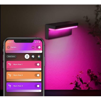 Philips - LED RGBW Stmívatelné venkovní nástěnné svítidlo Hue NYRO LED/13,5W/230V 2000-6500K IP44