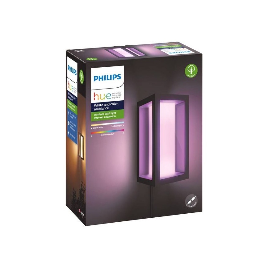 Philips - LED RGBW Stmívatelné venkovní nástěnné svítidlo Hue IMPRESS 2xLED/8W/24V 2000-6500K IP44