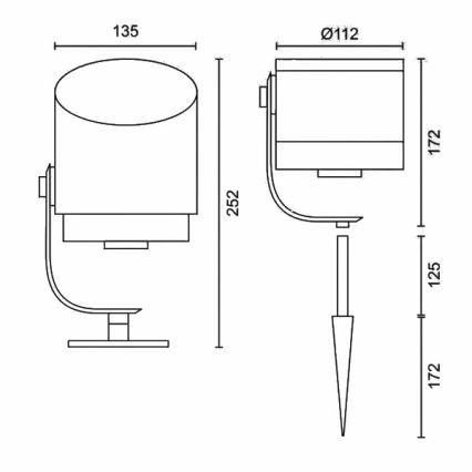 Philips - LED RGB Stmívatelná venkovní lampa Hue LILY LED/15W/230V IP65