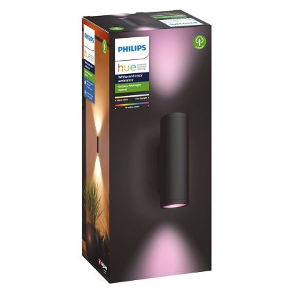 Philips - LED RGBW Stmívatelné venkovní nástěnné svítidlo Hue APPEAR 2xLED/8W/230V IP44