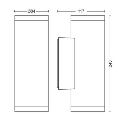 Philips - LED RGBW Stmívatelné venkovní nástěnné svítidlo Hue APPEAR 2xLED/8W/230V IP44