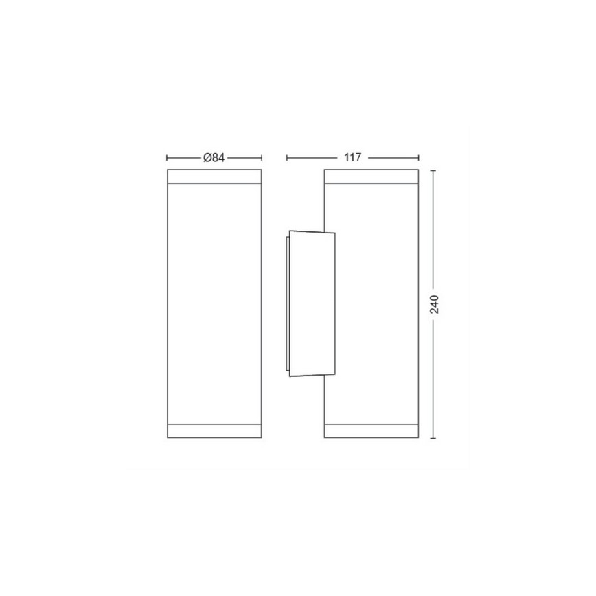 Philips - LED RGBW Stmívatelné venkovní nástěnné svítidlo Hue APPEAR 2xLED/8W/230V IP44