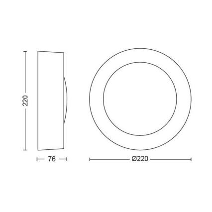 LED RGBW Stmívatelné venkovní nástěnné svítidlo Hue DAYLO LED/15W/230V 2000-6500K IP44