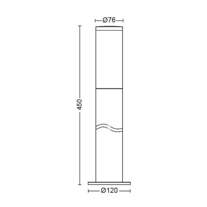 Philips - Venkovní lampa 1xE27/20W/230V IP44 45 cm