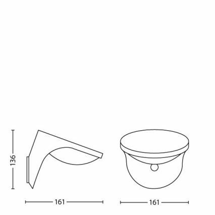Philips 17808/87/16 - LED Solární světlo s čidlem MYGARDEN DUSK 1xLED/1W/3,7V 2200 mAh IP44