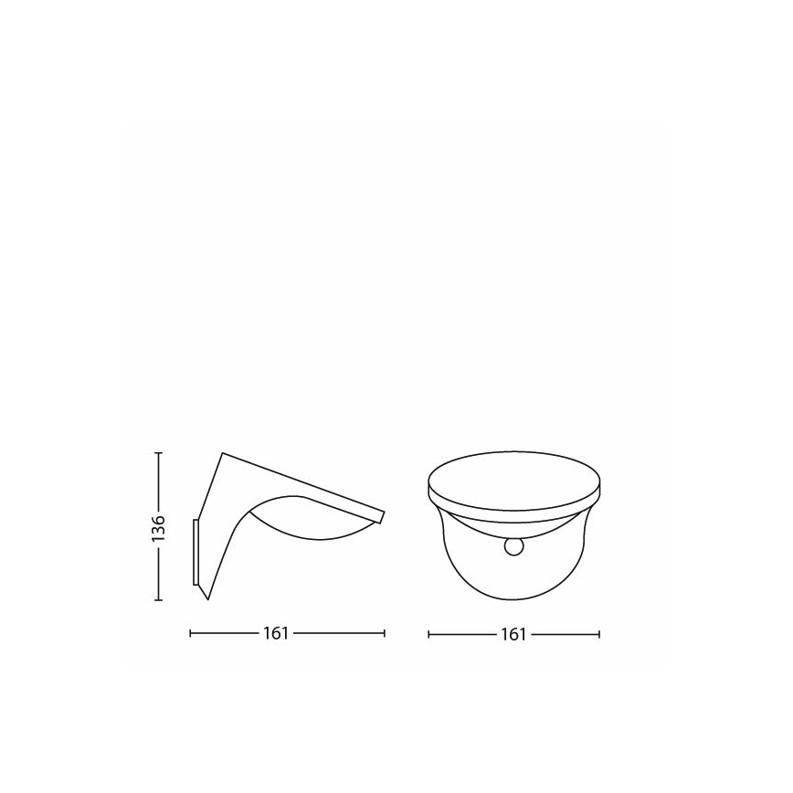Philips 17808/87/16 - LED Solární svítidlo se senzorem pohybu a soumraku MYGARDEN DUSK 1xLED/1W/3,7V 2200 mAh IP44