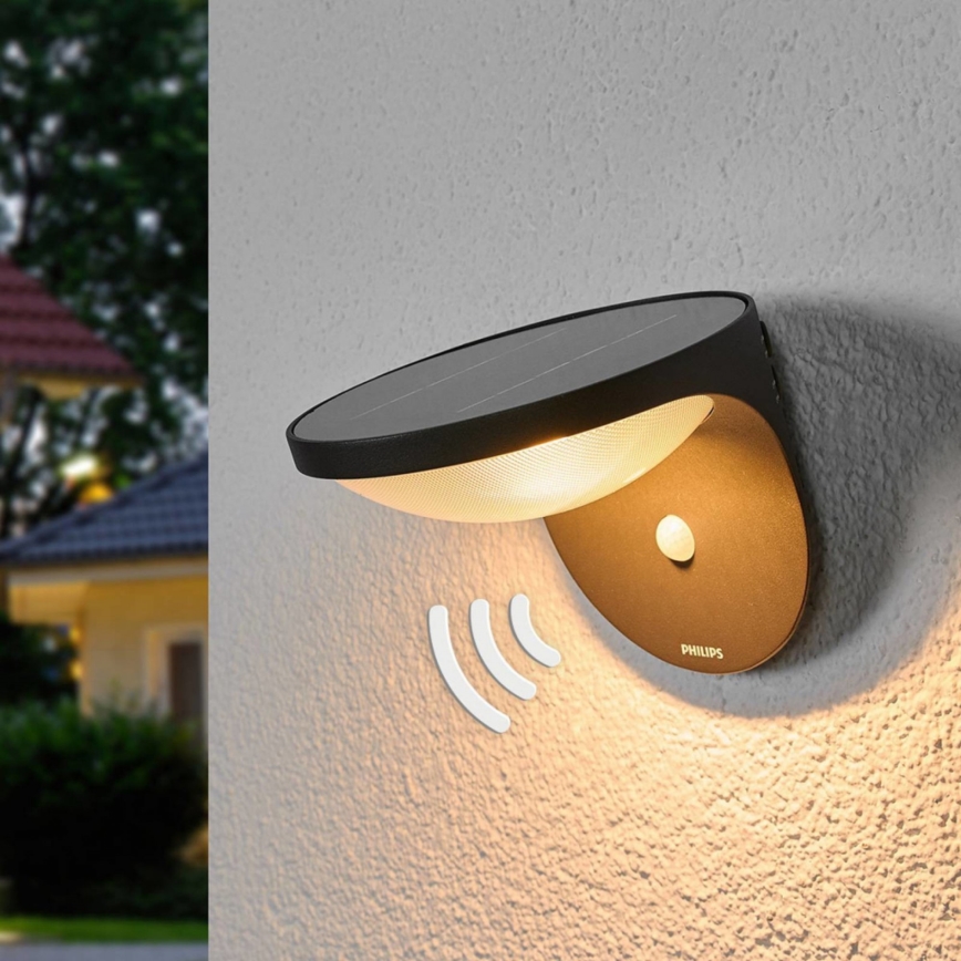Philips 17808/93/16 - LED venkovní nástěnné solární světlo s čidlem MYGARDEN DUSK 1xLED/1W/3,7V