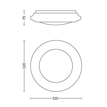 Philips 33362/31/16 - Stropní svítidlo MYLIVING CINNABAR LED/16W/230V
