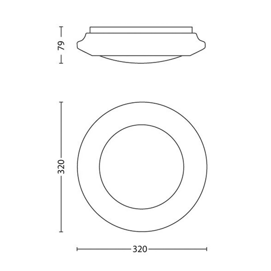 Philips 33362/31/16 - Stropní svítidlo MYLIVING CINNABAR LED/16W/230V
