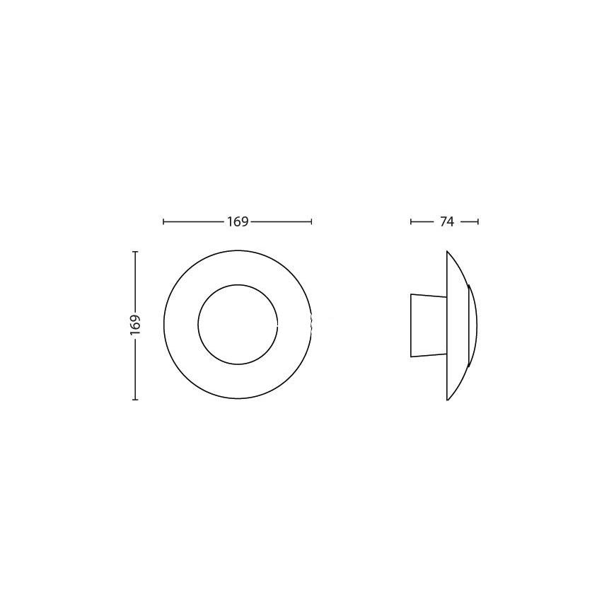 Philips 33514/48/16 - LED nástěnné svítidlo MYLIVING WALNUT 1xLED/3,5W/230V