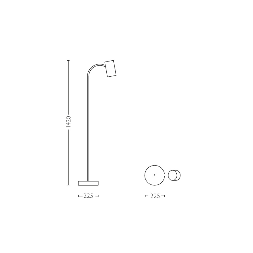 Philips 36056/31/E7 - Stojací lampa MYLIVING HIMROO 1xE27/15W/230V