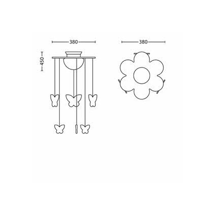 Philips 40178/55/16 - Dětský lustr MYKIDSROOM IRIDIA 1xE27/20W/230V