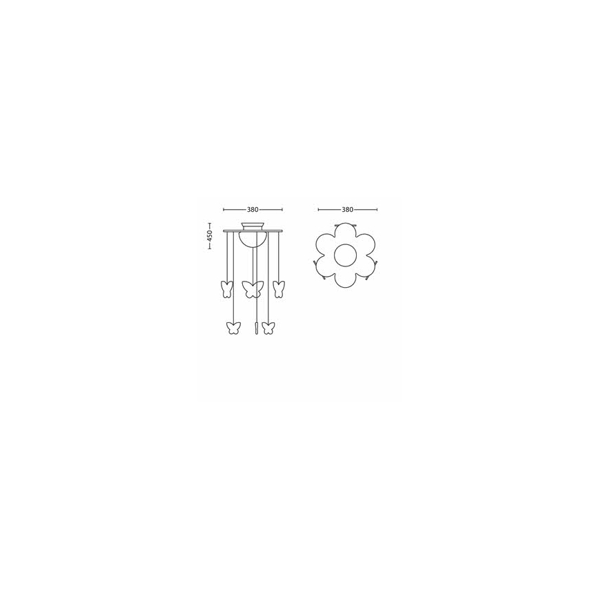 Philips 40178/55/16 - Dětský lustr MYKIDSROOM IRIDIA 1xE27/20W/230V