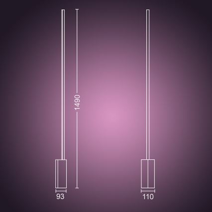 Philips 40802/48/P9 - LED RGB Stolní lampa HUE SIGNE 1xLED/32W/230V