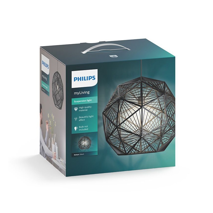 Philips 40887/30/PN - Závěsné svítidlo MYLIVING MOHAIR 1xE27/60W/230V