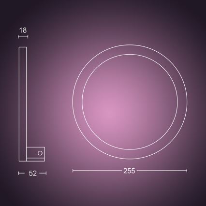 Philips 40901/31/P9 - LED Nástěnné svítidlo HUE SANA LED/20W/230V