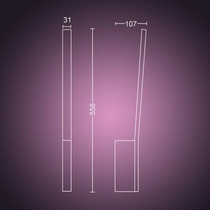 Philips 40902/30/P9 - LED Nástěnné svítidlo HUE LIANE 1xLED/12W/230V