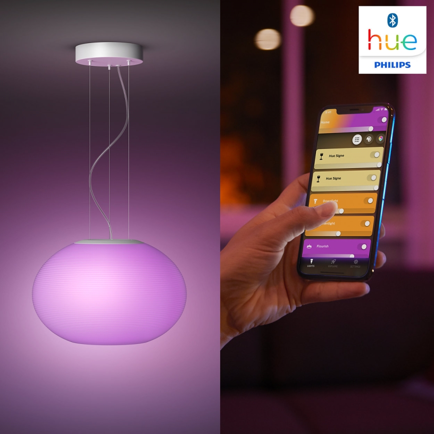 Philips 40906/31/P9 - LED Lustr na lanku HUE FLOURISH LED/32W/230V