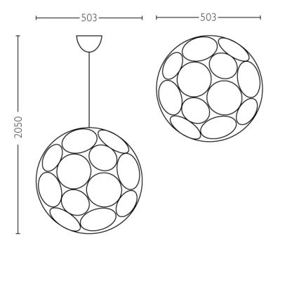 Philips  - Stropní závěsné svítidlo MYLIVING RING E27/60W/230V