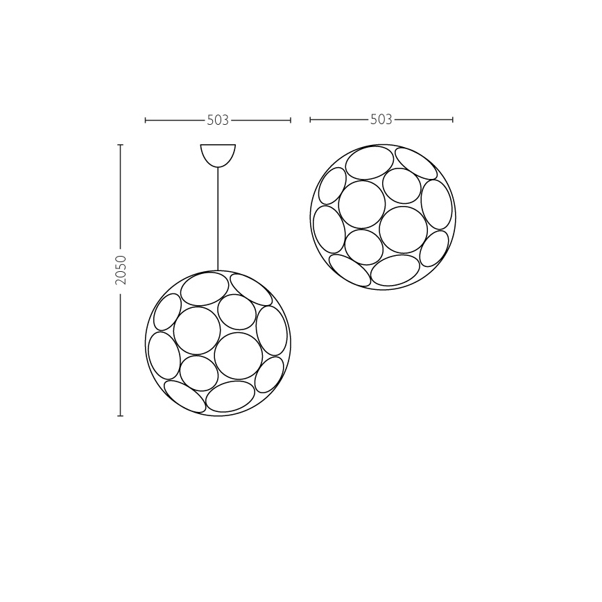 Philips  - Stropní závěsné svítidlo MYLIVING RING E27/60W/230V
