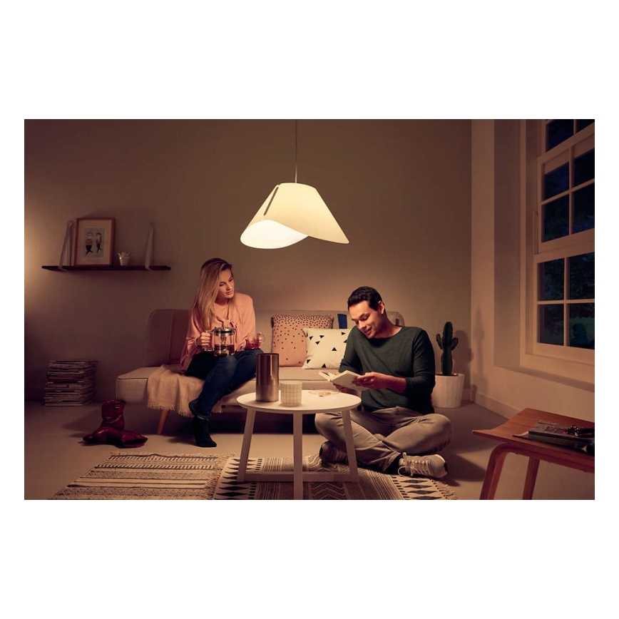 Philips 40950/31/PN - Stropní závěsné svítidlo MYLIVING ECRU E27/60W/230V
