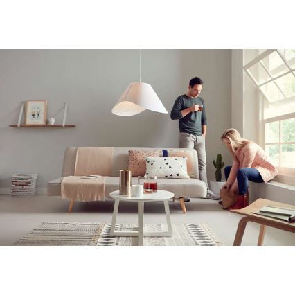 Philips 40950/31/PN - Stropní závěsné svítidlo MYLIVING ECRU E27/60W/230V